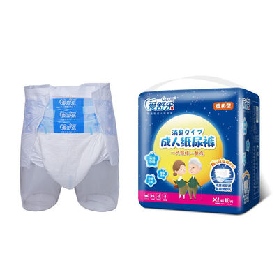 quality 3-D Leak Prevention Adult Disposable Diaper 10 Quantity factory